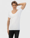 Anti Schweiß Shirt color__weiß+neck__tiefes v-kragen